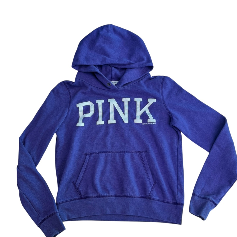 PINK Victoria's Secret Purple pullover Hoodie sweatshirt size Medium